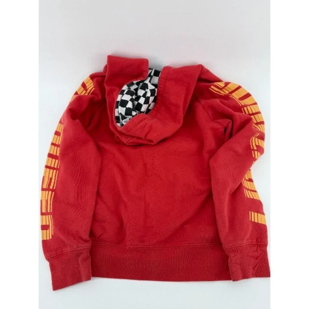 Disney Pixar Cars Lightning McQueen Hoodie Boys 5/6 Red Full Zip